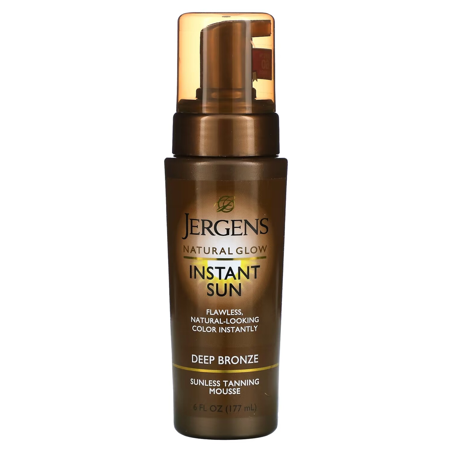 

Jergens Natural Glow Instant Sun Солнцезащитный мусс для загара Deep Bronze, 6 жидких унций (177 мл)