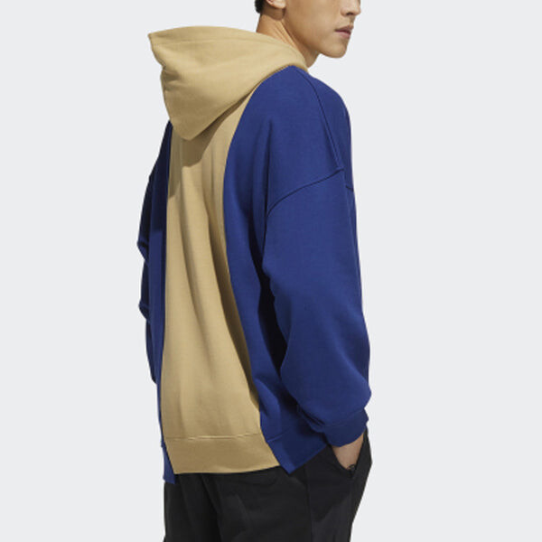 Толстовка Men's adidas originals Mr Hoody Alphabet Printing Colorblock Pullover Blue Brown, синий — фото 3