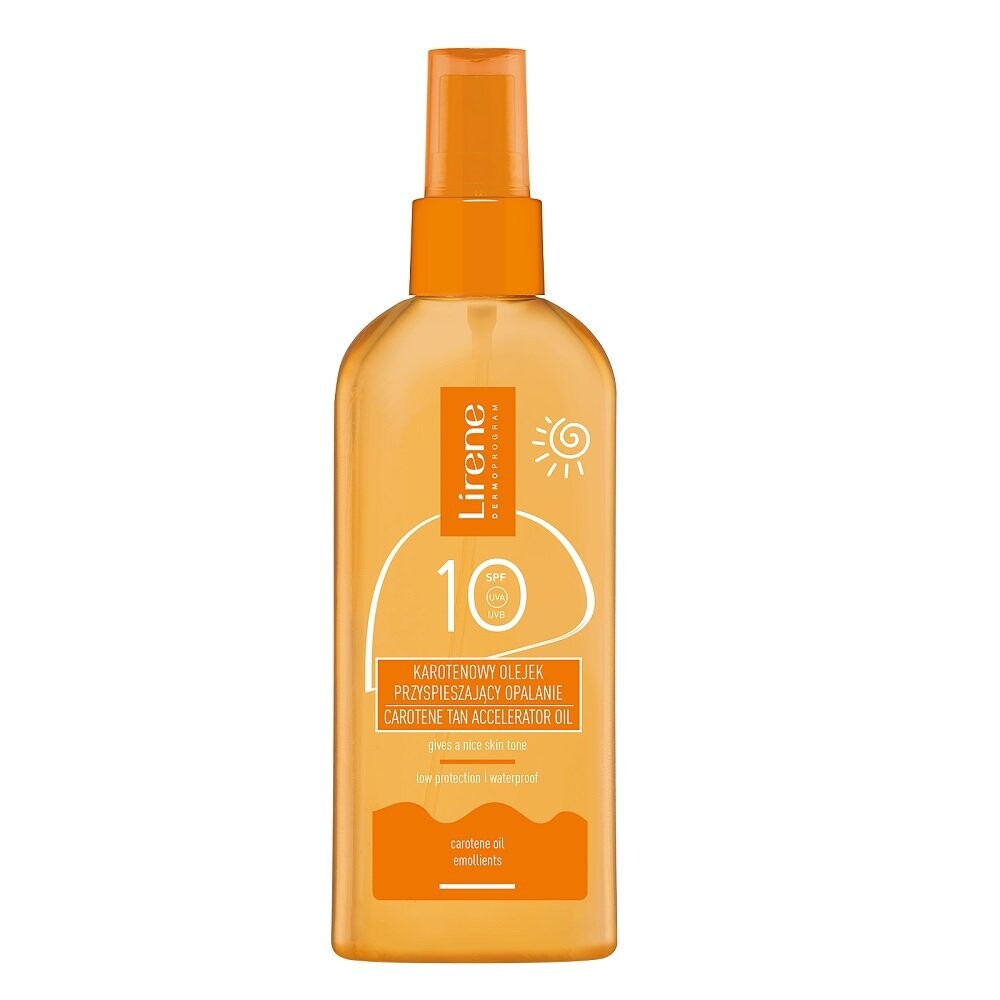 Солнцезащитное масло для загара с каротином SPF10 150мл Lirene