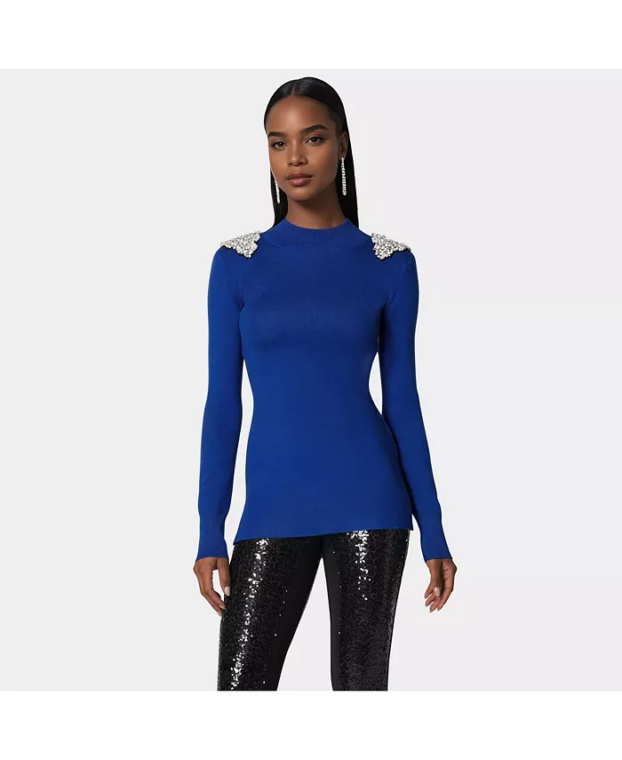 

Женская туника-свитер с декоративным воротником Bebe, синий