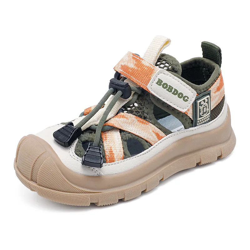 Детские сандалии low top с дышащей легкой амортизацией и поддержкой BOBDOG, Rice/Cherry Blossom Pink — фото 3