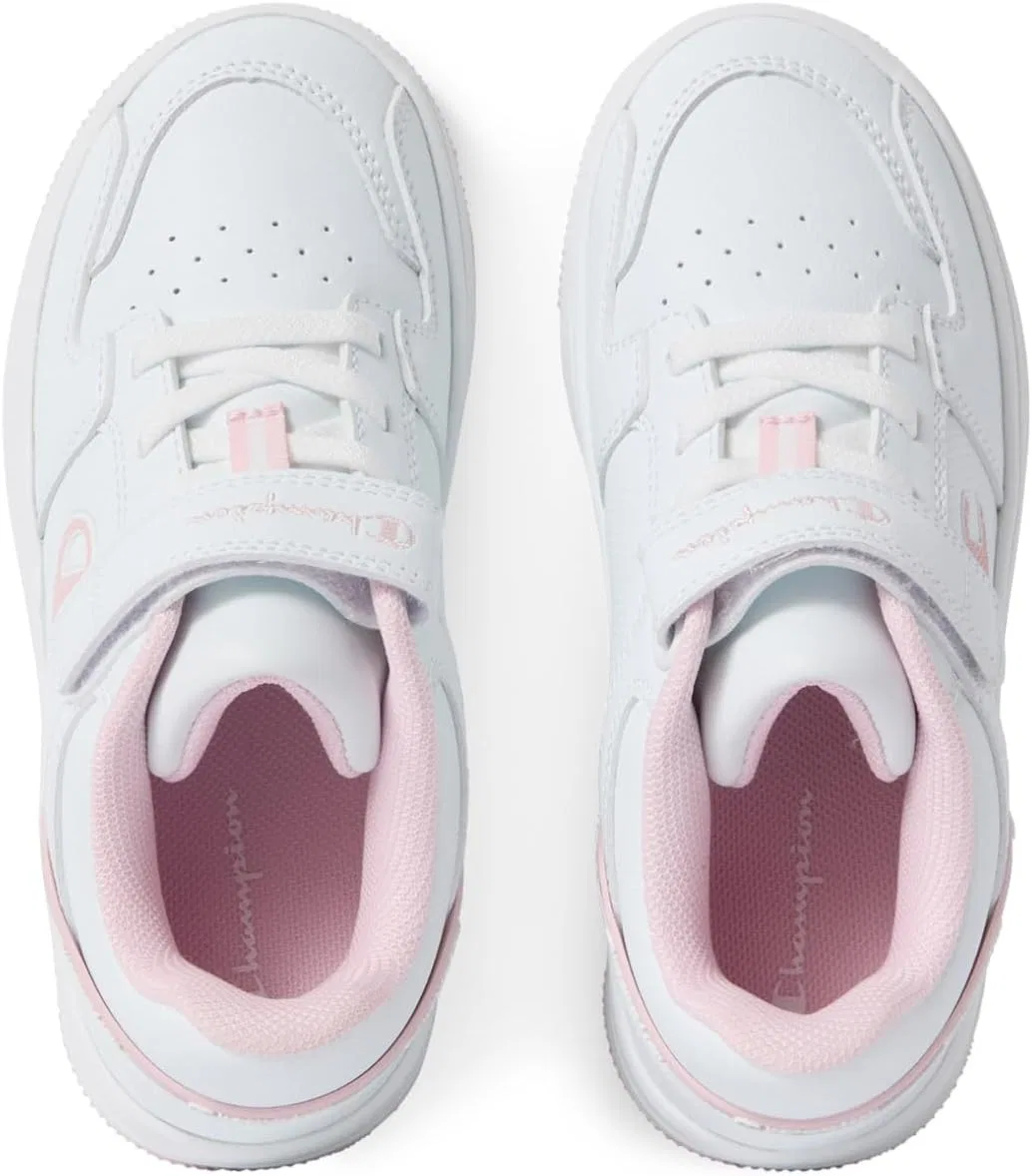 Кроссовки Champion Zapatillas RD18 2.0 Low G PS Low Cut, Blanco/Rosa Fucsia, Talla 32, Niña, Blanco Rosa Fucsia — фото 4