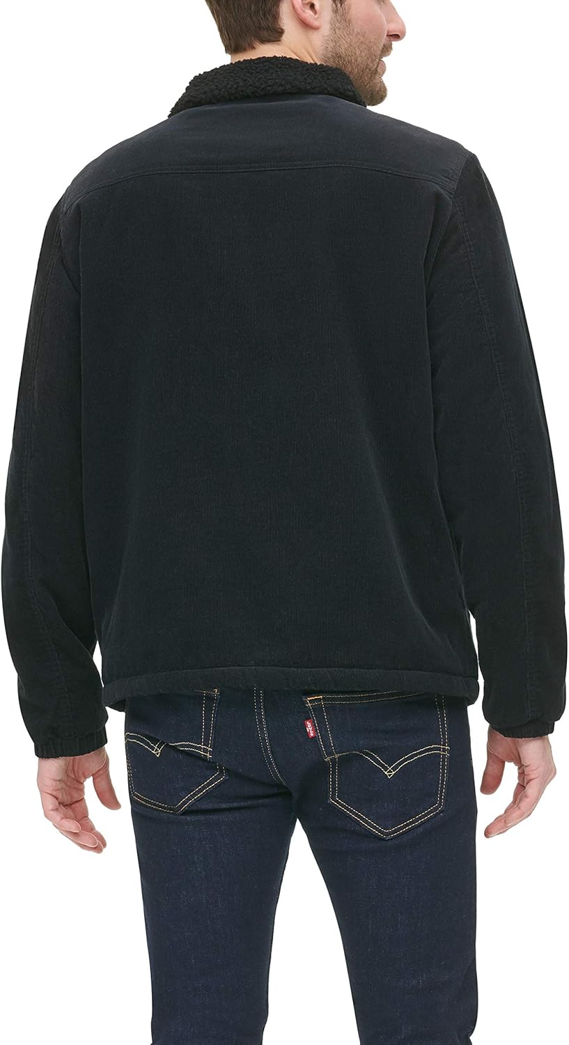 Мужская вельветовая куртка Levi's с подкладкой из шерпы (стандартные размеры, большие и высокие), Black Corduroy — фото 3