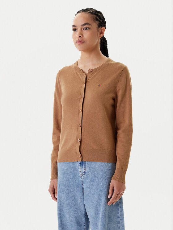 

Кардиган обычного кроя WW0WW42370 Tommy Hilfiger, коричневый