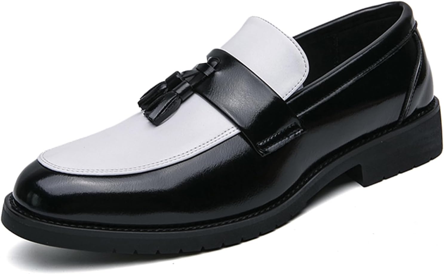 

Мужские лоферы с кисточкой NEKGNL на платформе, роскошные, с круглым носком, противоскользящей подошвой, для работы и офиса, летние, дышащие, удобные для прогулок и повседневного ношения Nouriron, белый/черный