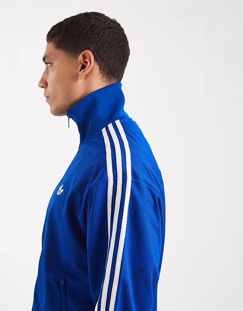 Спортивная куртка Adidas Originals Firebird adicolor mesh синего цвета — фото 4