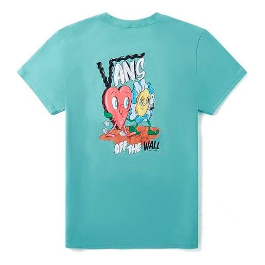 

Футболка back large cartoon printing short sleeve green Vans, зеленый