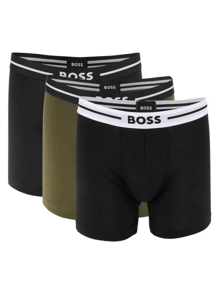 

Боксеры с контрастным логотипом Boss, цвет Black Multicolor