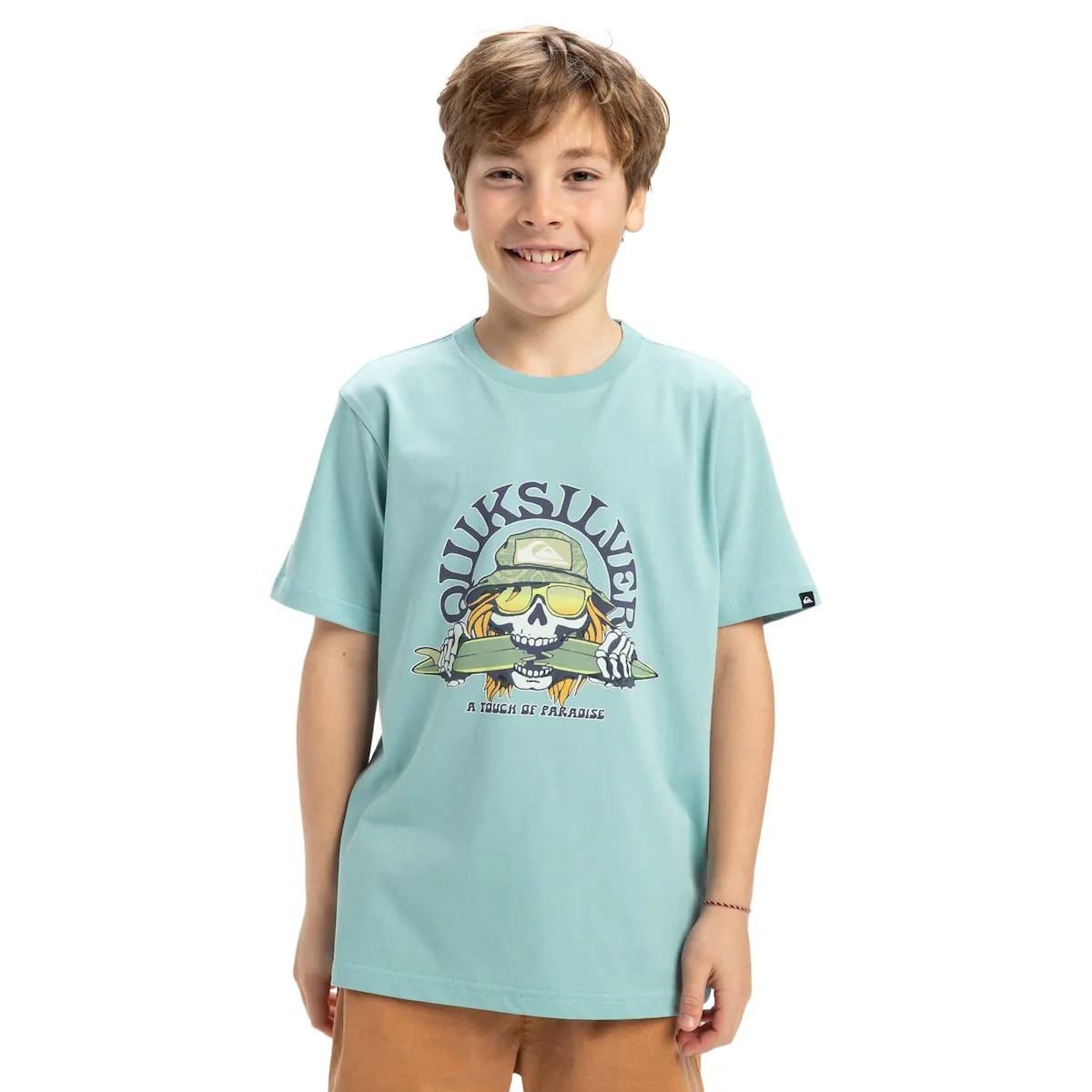 

Детская футболка Ev Skull Feast Quiksilver, светло-голубой