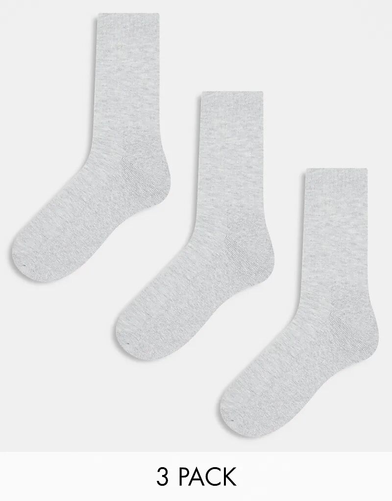 

3 пары носков серого цвета ASOS DESIGN