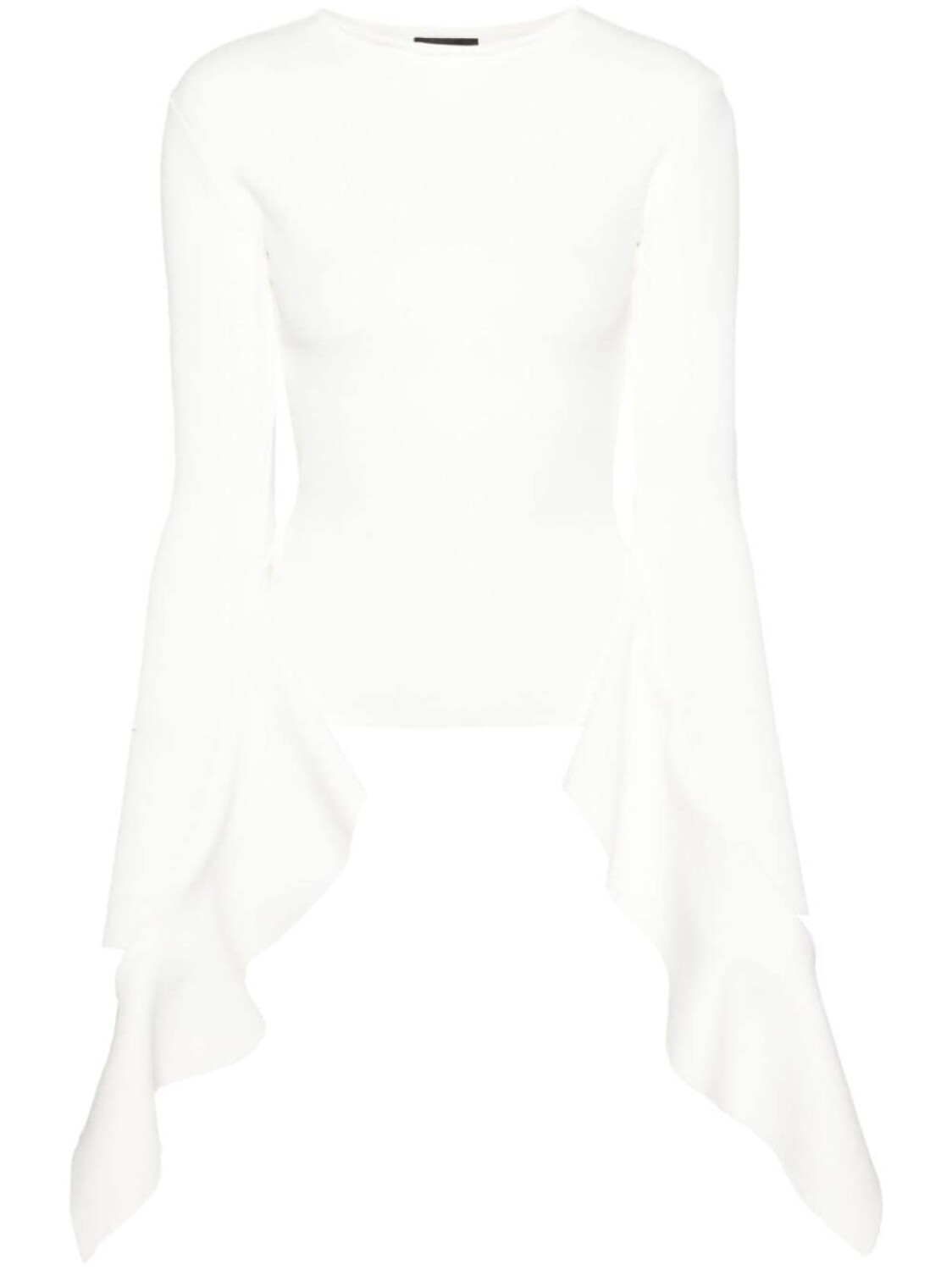 

Mugler трикотажный топ асимметричного кроя, белый