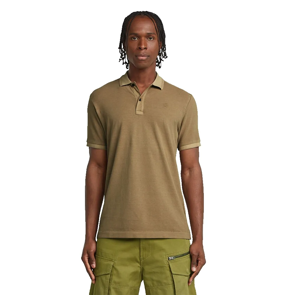 

Поло с коротким рукавом G-Star Dunda Overdyed Slim, зеленый