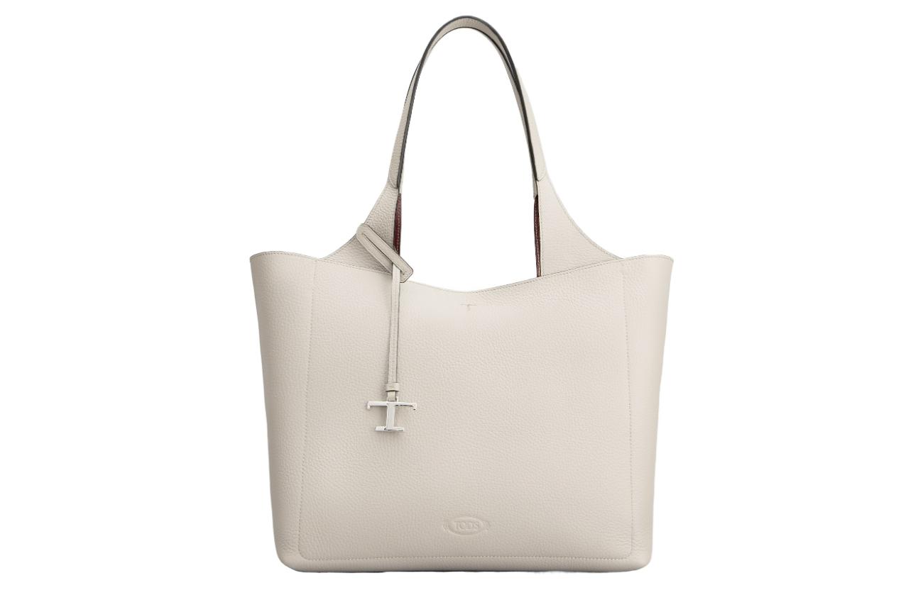 

TOD'S Кожаная сумка-шоппер, белая, модель Women's White