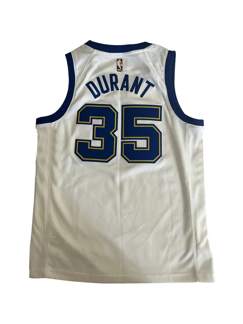 Топ Kevin Durant Golden State Warriors Hardwood Classics Nike Kids, белый — фото 2