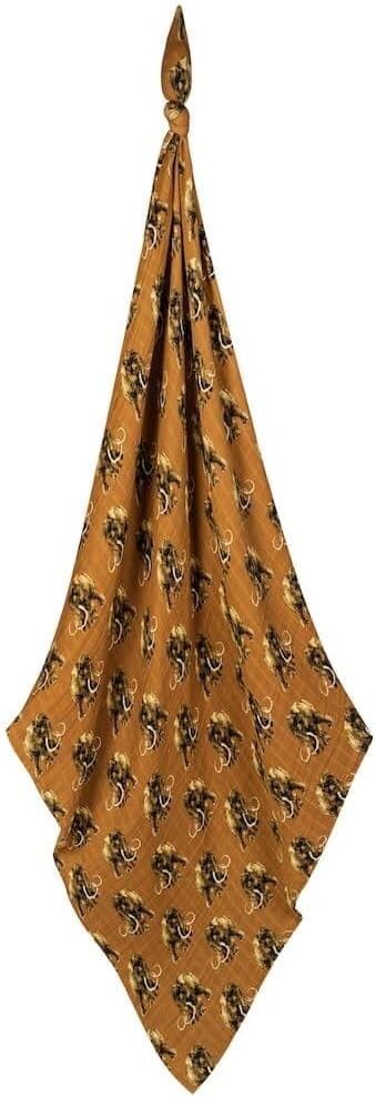 

Муслиновое одеяло Milkbarn Woolly Mammoth из органического хлопка, Brown