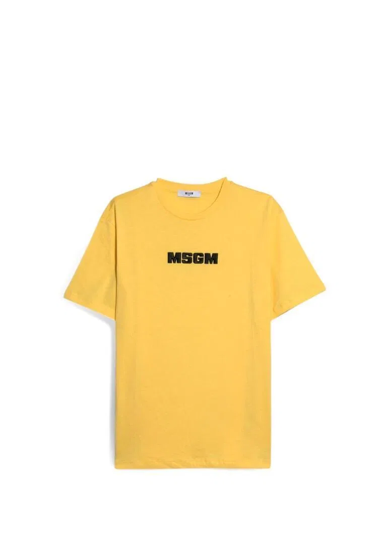 Футболка, хлопок, для детей Msgm, желтый — фото 4