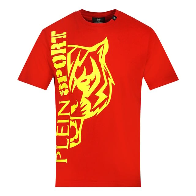 

Футболка с логотипом Tiger Side Plein Sport, красный