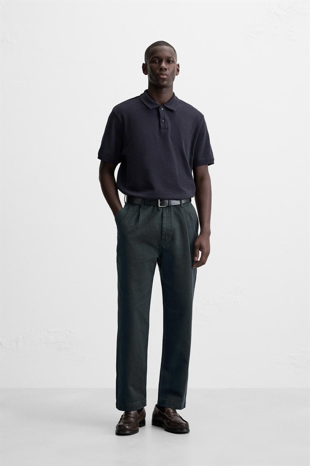 

Брюки стандартного кроя ZARA, цвет duck blue