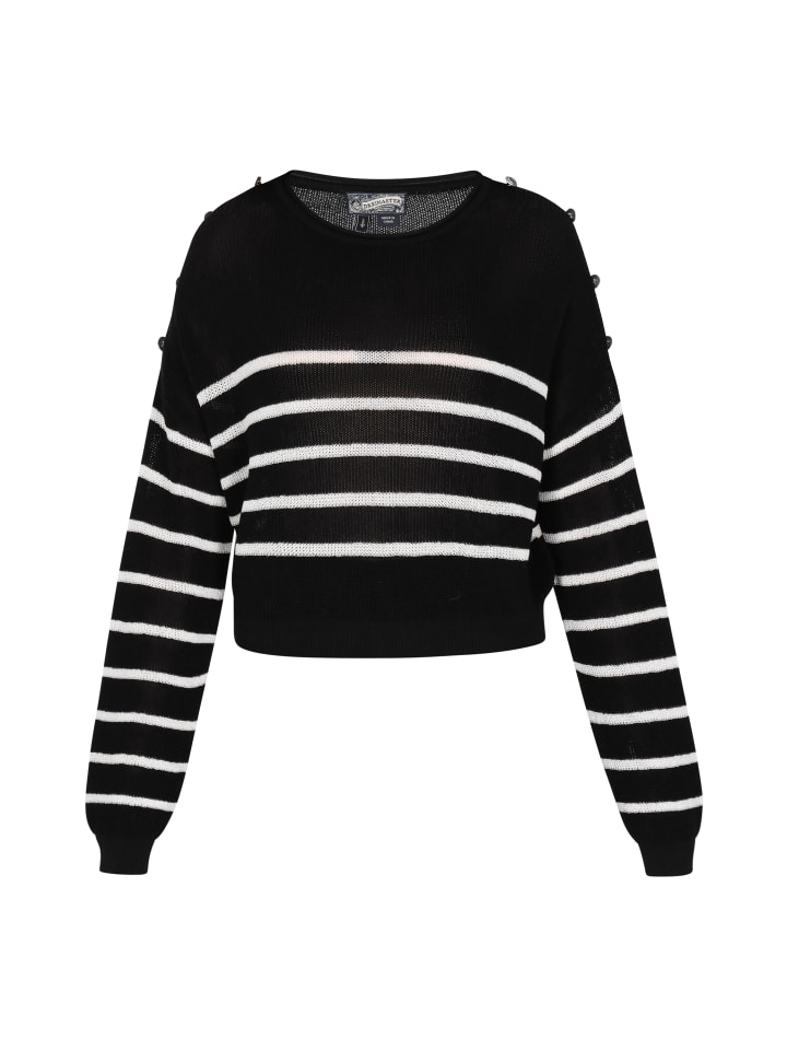 

Пуловер DreiMaster Vintage, цвет black offwhite
