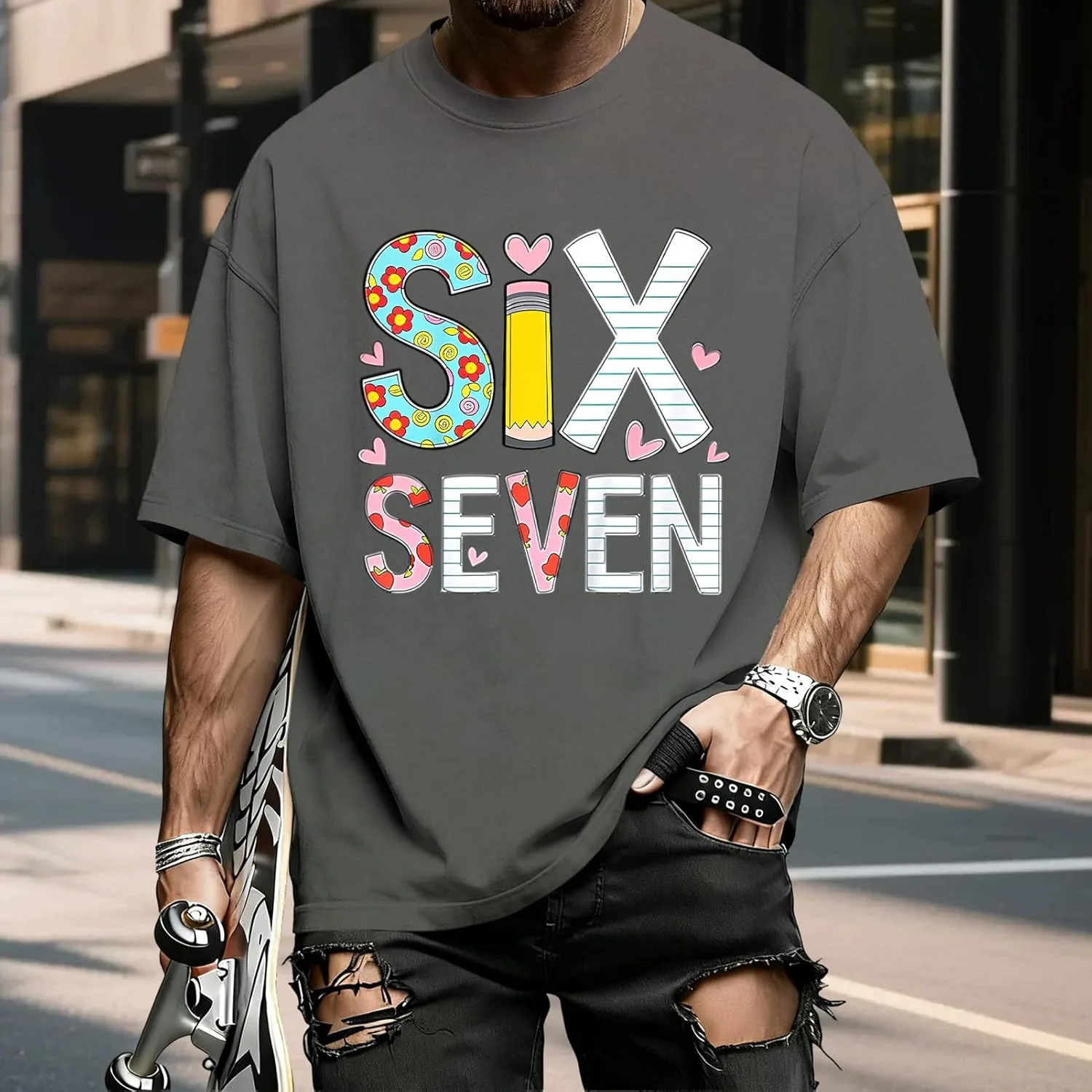 Футболка Six Seven | Crewneck Printed — мужская, короткий рукав, свободный крой — фото 2