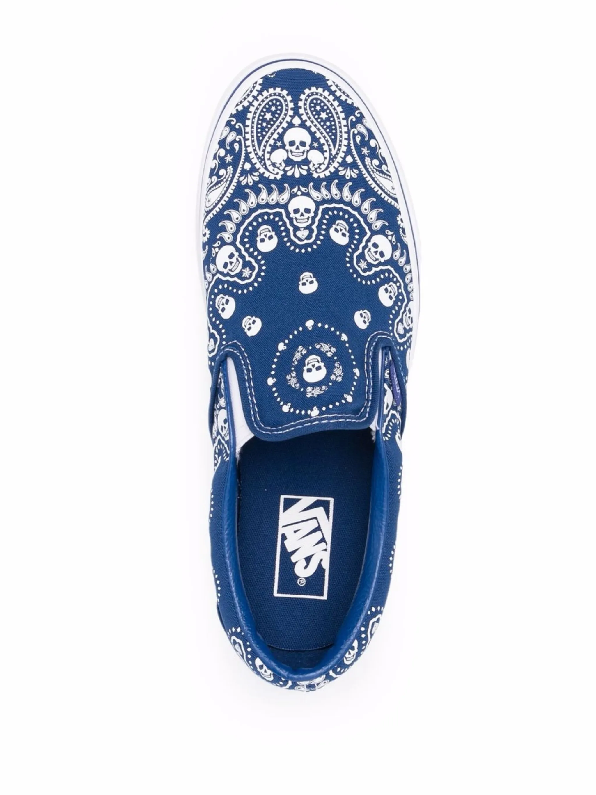 Слипоны с принтом Vans, синий — фото 4