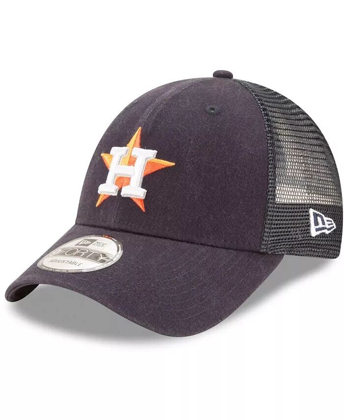 

Мужская темно-синяя регулируемая шляпа Snapback Houston Astros Trucker 9FORTY New Era, синий