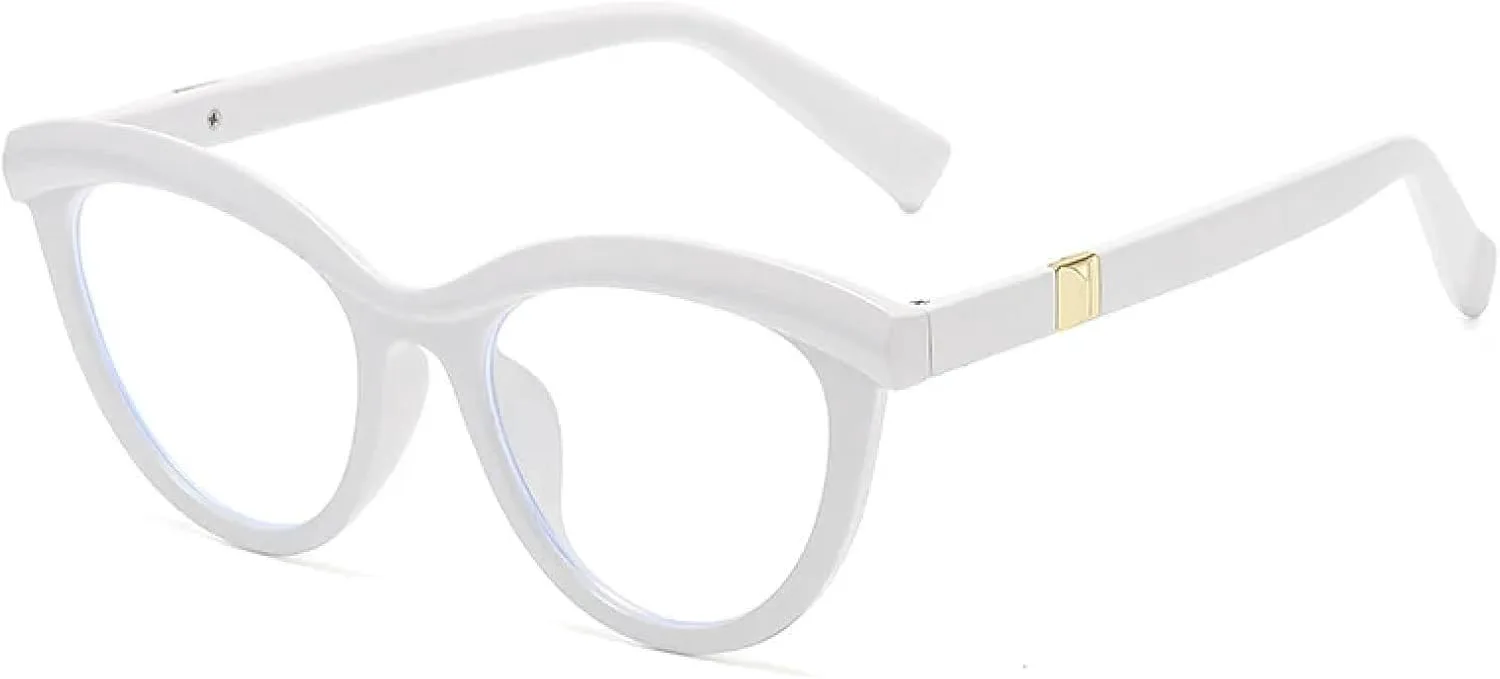 

Модные солнцезащитные очки «кошачий глаз» для женщин и мужчин, премиум-класса, классические, для летних путешествий, с защитой от солнца UV400 TKKTLLT, White Clear