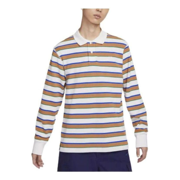

Рубашка поло club stripe polo shirt 'white orange' Nike, белый