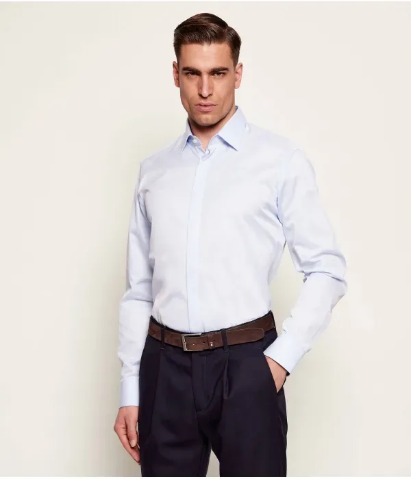 Рубашка H-JOE-KH-261 regular fit Boss, небесно-голубой