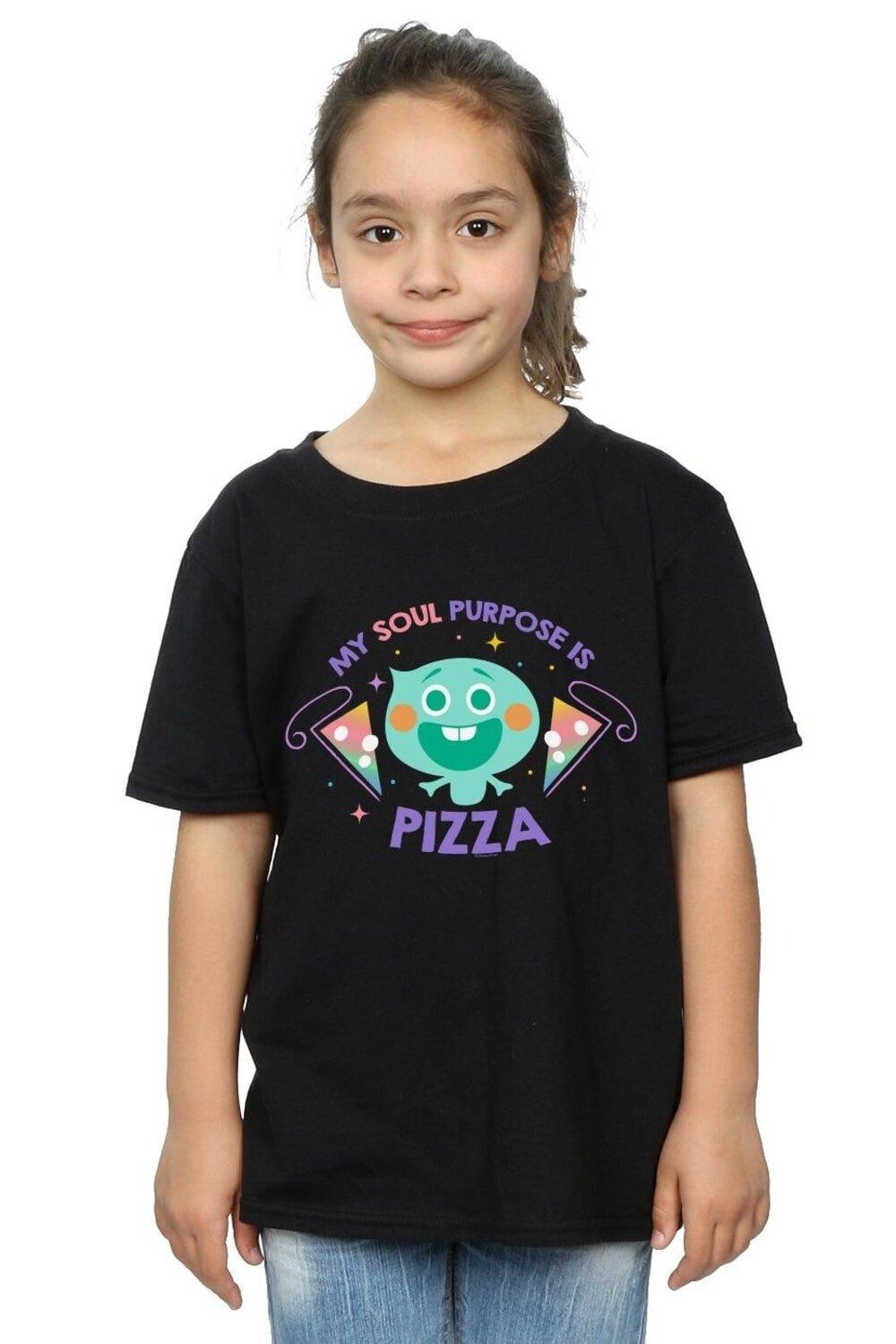 

Хлопковая футболка Soul 22 Soul Purpose Is Pizza Disney, черный