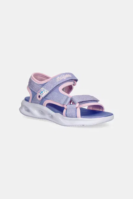 Сандалии детские с подсветкой SOLA GLOW Skechers, фиолетовый