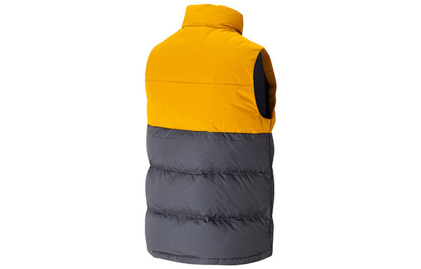 Пуховик adidas Down Vest Outdoor protection against cold Stay Warm Stand Collar Sports Yellow Black Colorblock, черный — фото 2