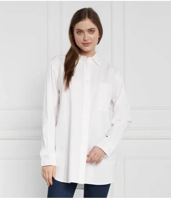 Рубашка Оксфорд ls Oversize fit Tommy Hilfiger, белый — фото 3