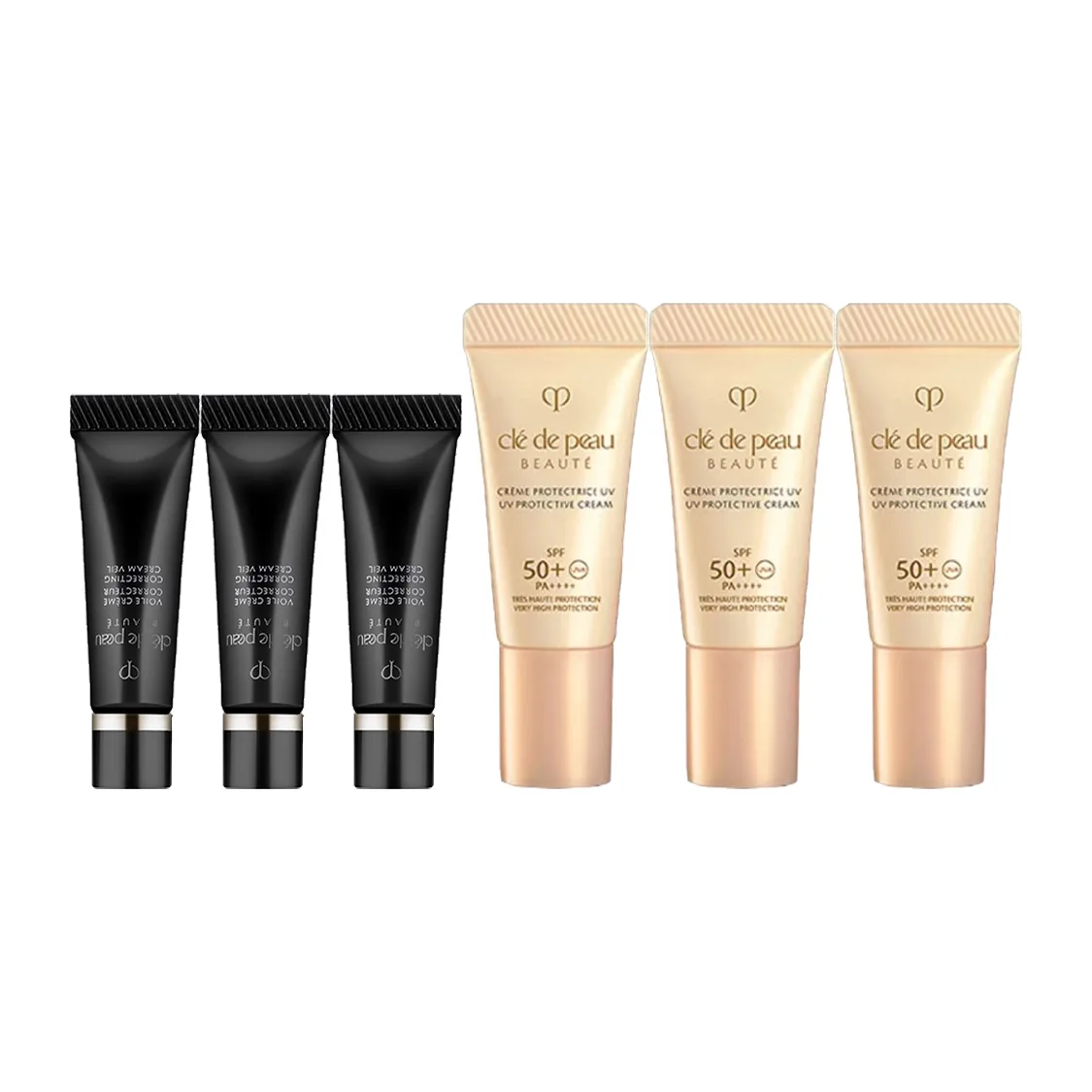 Clé De Peau Beauté Набор пробников праймера Radiant Glow с антивозрастным действием и защитой от солнца и уф-излучения, Sunscreen 8ml*3 + Sunscreen Lotion 3ml*3