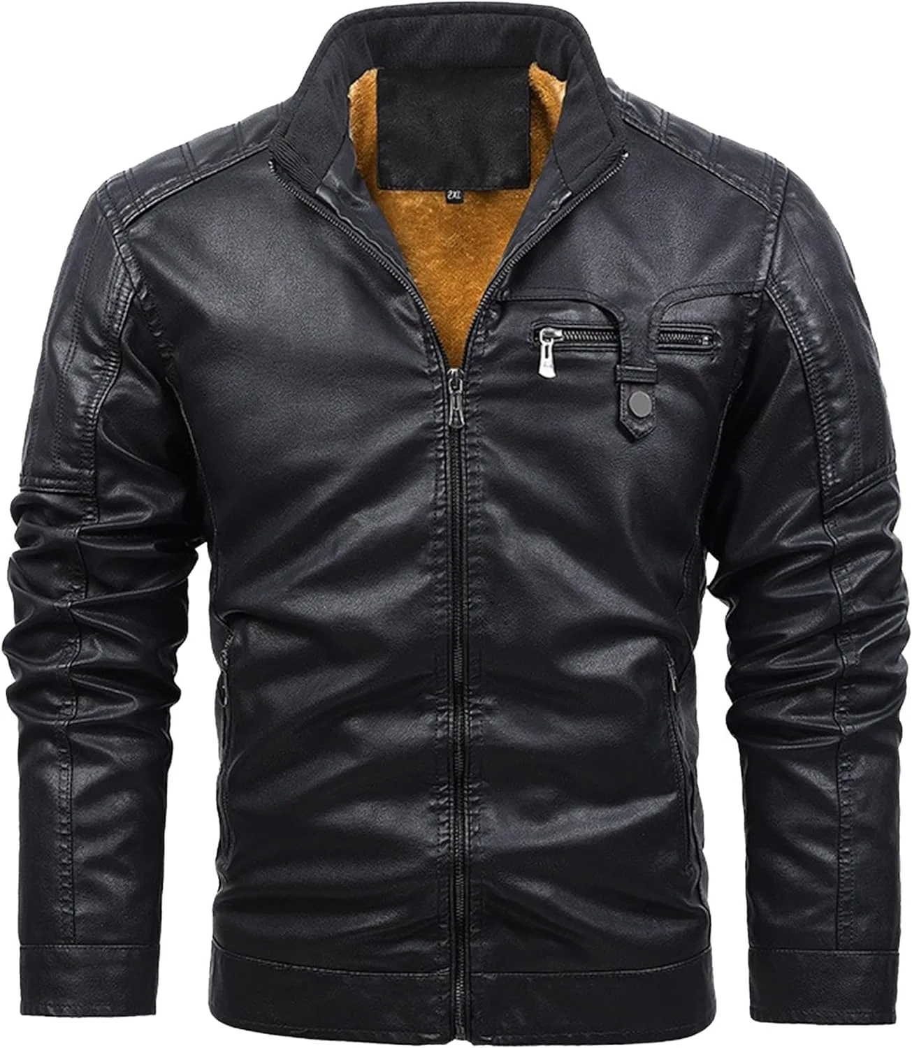 Мужская куртка Going Out Jacket из искусственной кожи, легкая, с воротником-стойкой