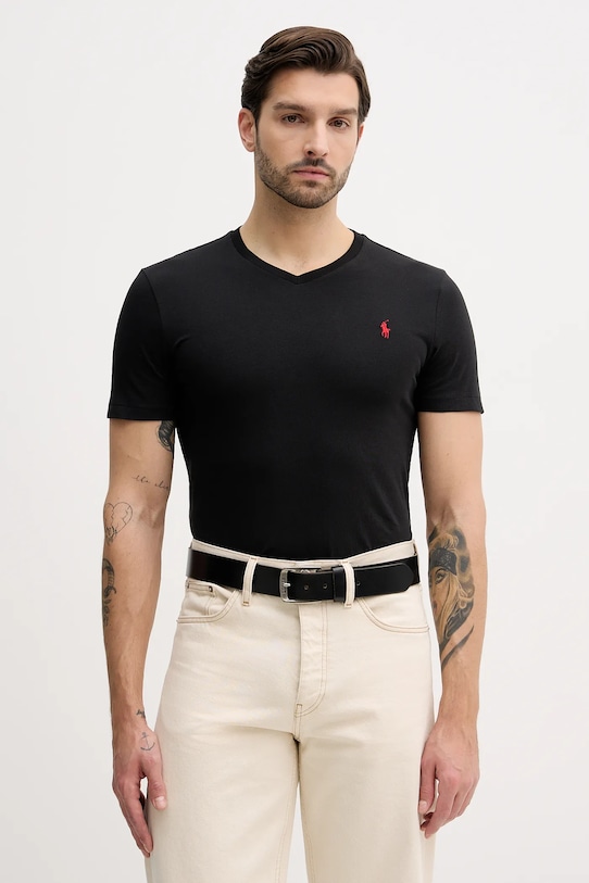 

Хлопковая футболка Polo Ralph Lauren, черный