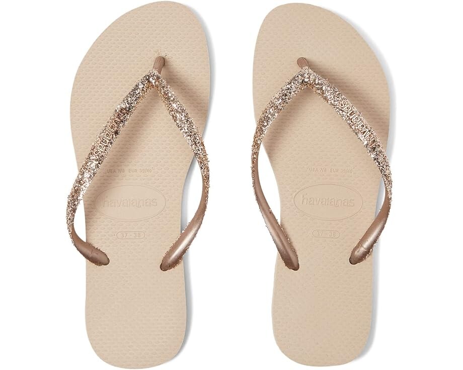 

Сандалии Havaianas Slim Glitter II Flip Flop, цвет Sand Grey