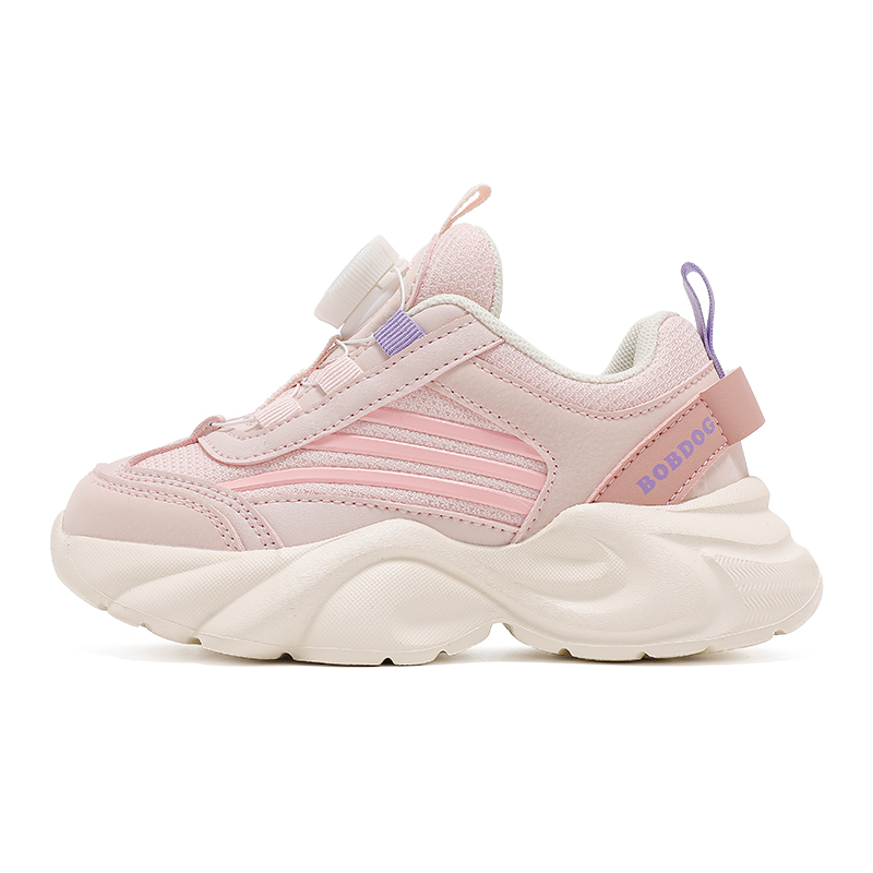 

Нескользящая противоскользящая детская обувь для повседневной носки BOBDOG, розовый