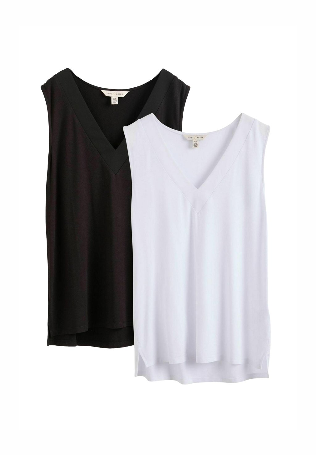 

Топ REGULAR FIT V-NECK 2 PACK Love & Roses, черный