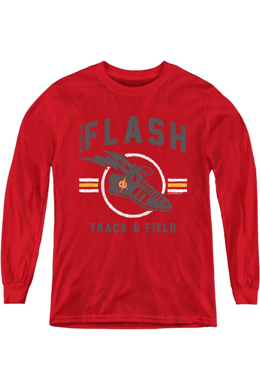 

Футболка с длинным рукавом для детей Justice League of America Track And Field Gildan, красный