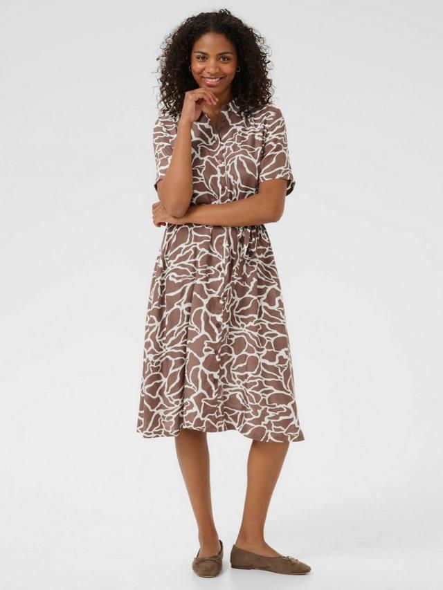 

Платье-рубашка Emine с абстрактным принтом KAFFE, Deep Taupe/Chalk