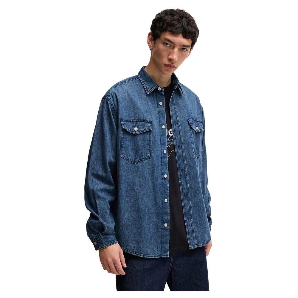 

Рубашка HUGO Ebino, синий