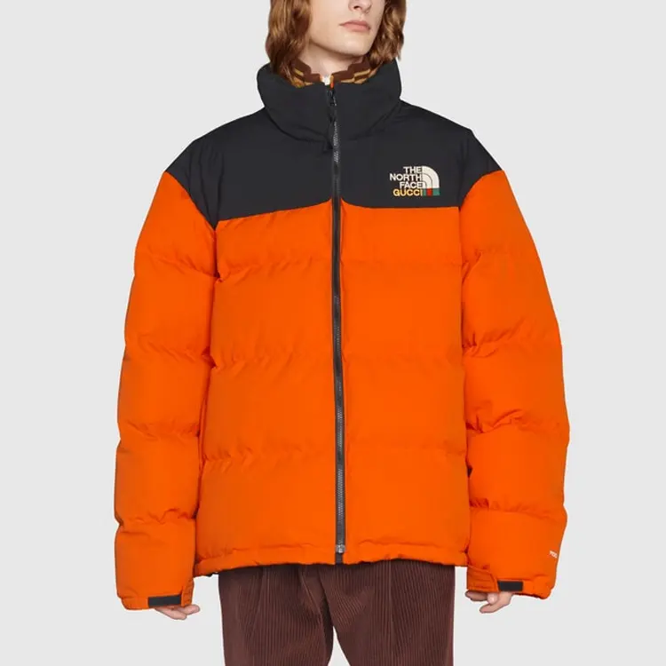 Пуховик мужской The North Face X Gucci, оранжевый — фото 4