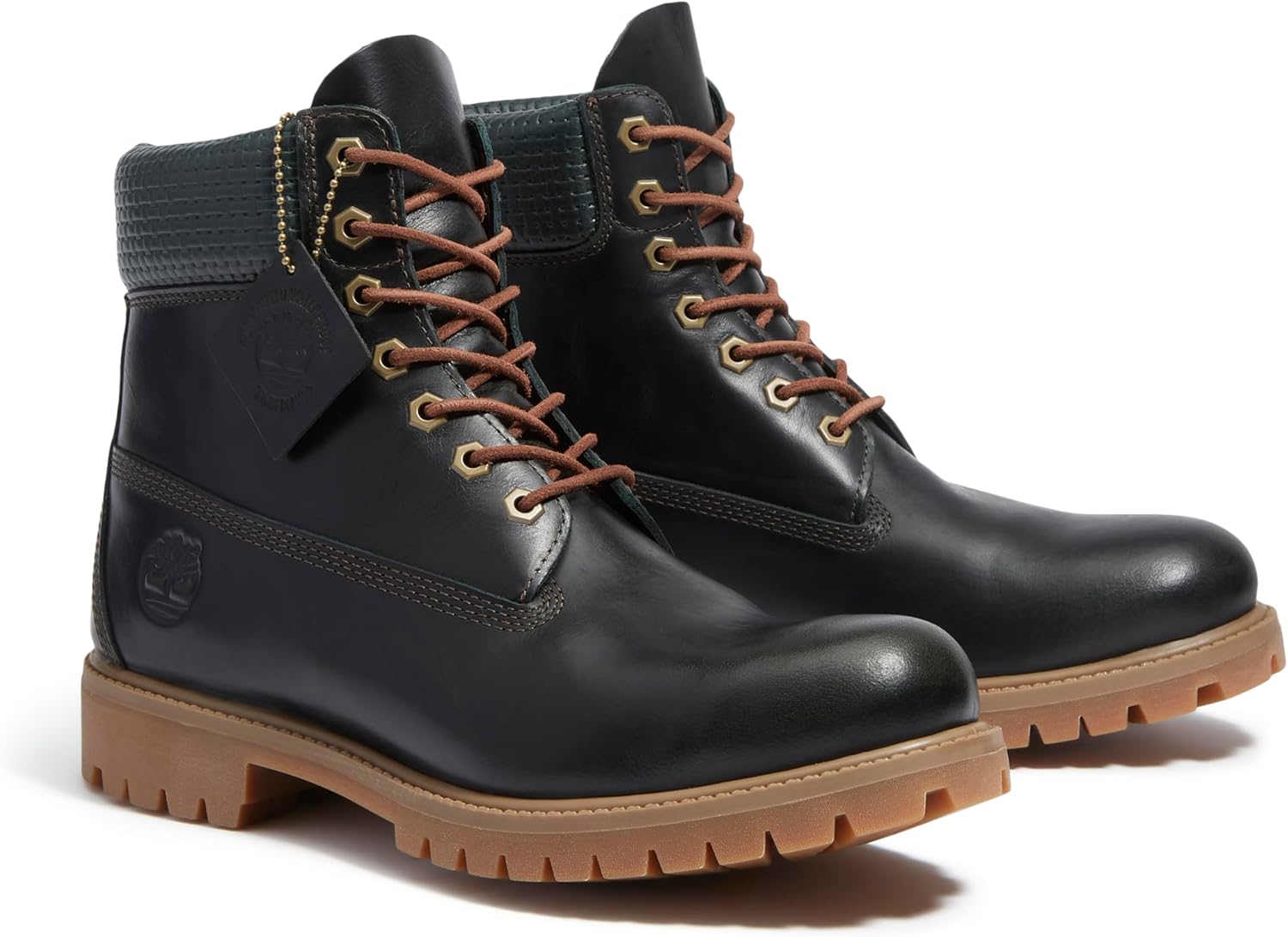 Мужские ботинки Timberland Premium 15 см водонепроницаемые, темно-зеленый — фото 2