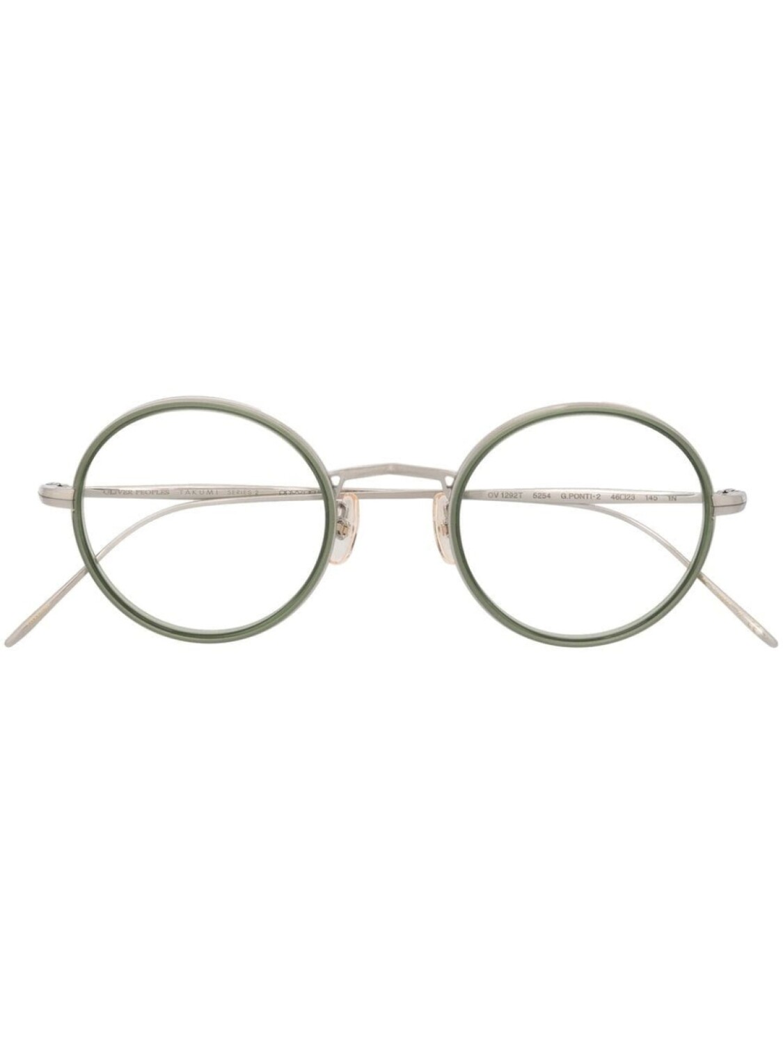 

Oliver Peoples очки G.Ponti-2 в круглой оправе, серебристый