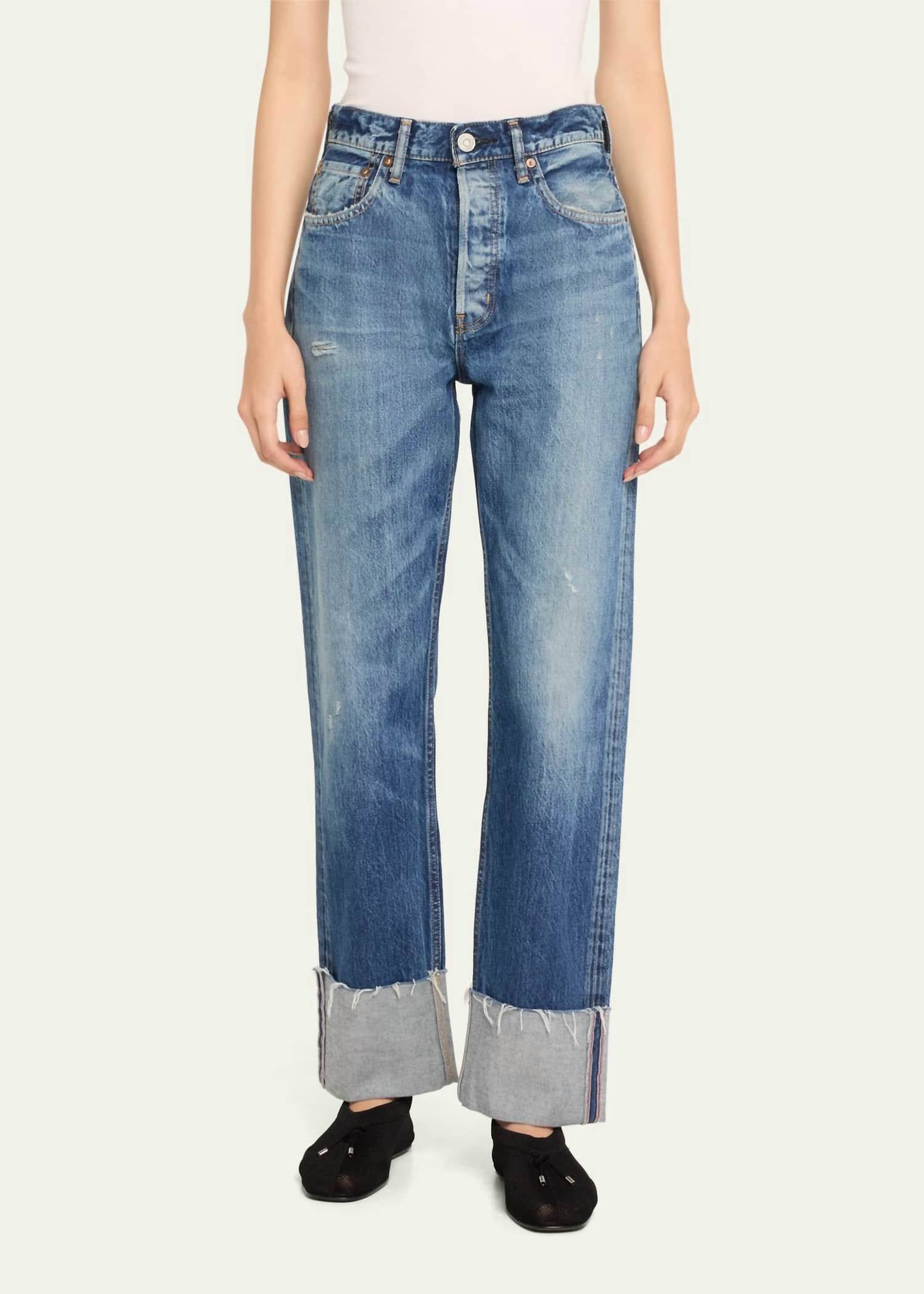 

Винтажные джинсы Bardmoor Wide Straight светло-голубого цвета Moussy