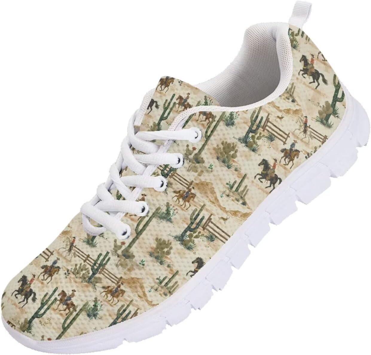 

Мужские кроссовки Funnydude с забавным принтом 2025 года Легкие дышащие удобные спортивные туфли, Cowboy