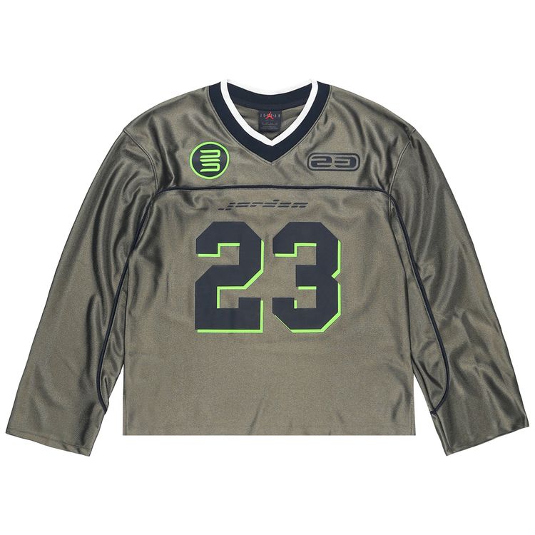 

Топ Air Jordan Long-Sleeve Jersey Top 'Medium Olive', зеленый