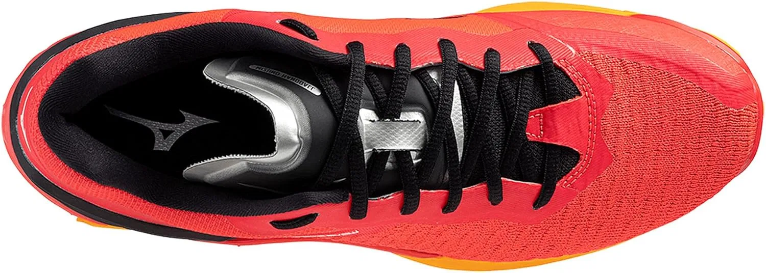 Кроссовки Mizuno Unisex Wave Stealth Neo, Radiant Red White Carrot Curl — фото 4