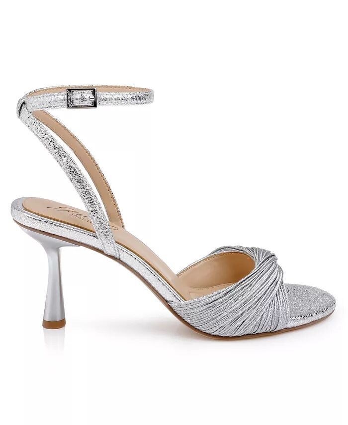 Женские босоножки Nanette Stiletto Dress Jewel Badgley Mischka, серебряный — фото 2